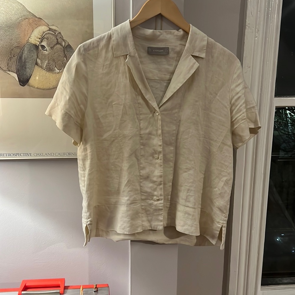100% linen everlane button down